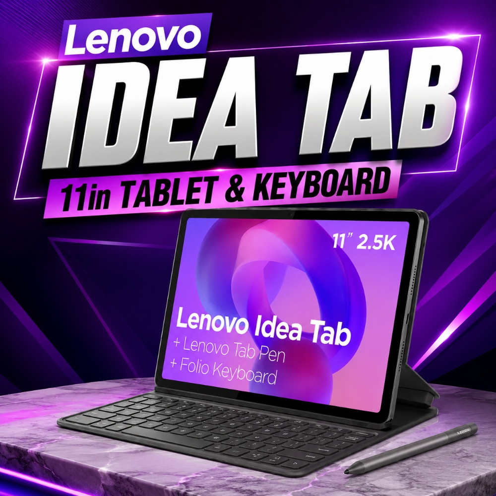 Lenovo Idea Tab 11in Tablet + Tab Pen & Folio Keyboard