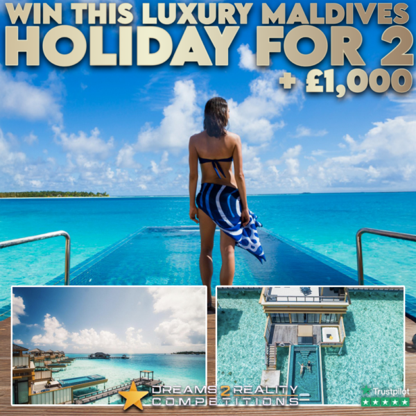 Win a Luxury Maldives Holiday For 2 + £1,000