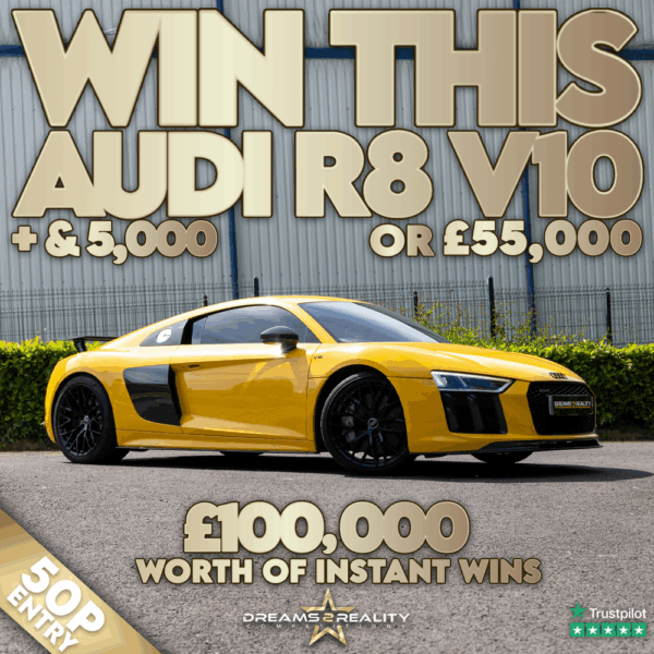 Vegas Yellow AUDI R8 & £5,000 | £100,000 Worth Of Instant Wins