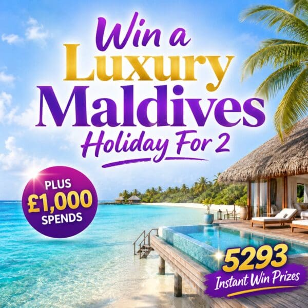 Luxury Maldives Holiday For 2 + £1,000!