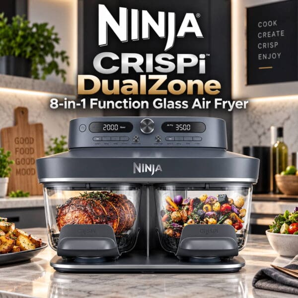 Ninja CRISPi DualZone 8-in-1 Function Glass Air Fryer