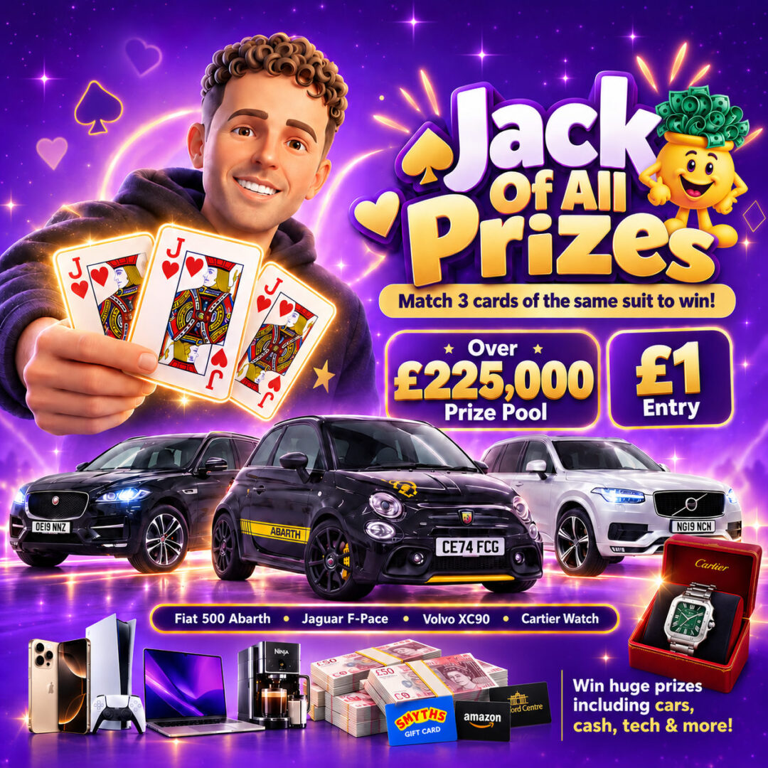 Jack Of All Prizes – £225K Prize Pool!